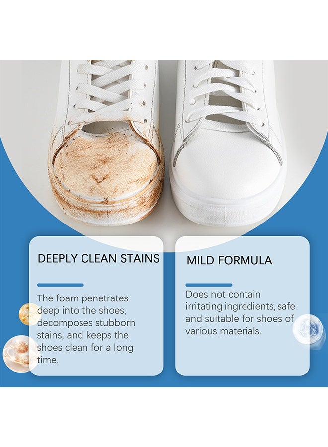 Jakehoe 100ml Foam Shoe Cleaner for Non-washing Decontamination and Whitening of Sports Shoe Sneakers White Shoes Microfiber Shoe and Cloth Shoes Cleaning - Image 5